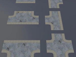 зруйнована дорога викликає апокаліпсис 3D Модель