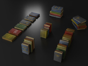 book and books Modèle 3D
