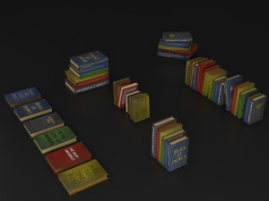 book and books Modèle 3D