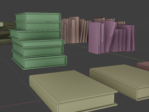 book and books Modèle 3D