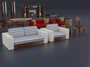 interior props pack pbr furniture set 3D 모델
