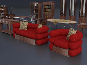 interior props pack pbr furniture set 3D Model