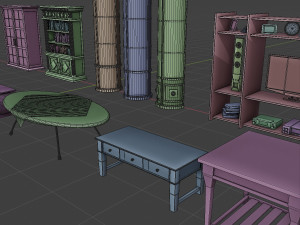interior props pack pbr furniture set 3D 모델