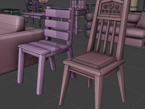 interior props pack pbr furniture set 3D 모델