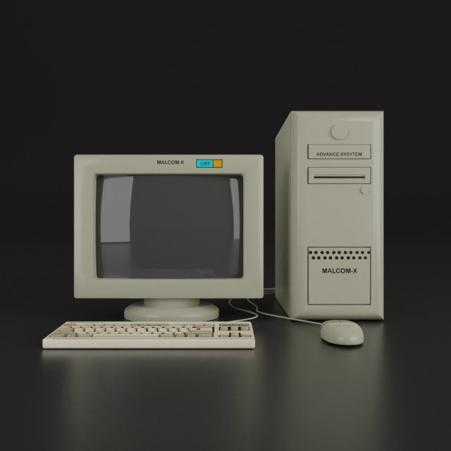 old computer realistic game ready low-poly 3D 모델 .c4d .max .obj .3ds .fbx .stl .blend 