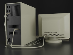 old computer realistic game ready low-poly 3D 모델