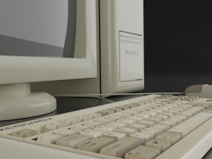 old computer realistic game ready low-poly 3D 모델