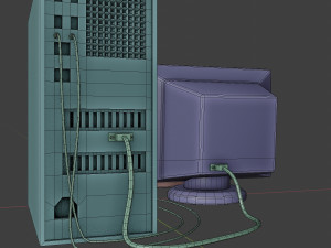 old computer realistic game ready low-poly 3D 모델