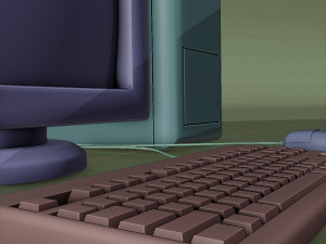 old computer realistic game ready low-poly 3D 모델