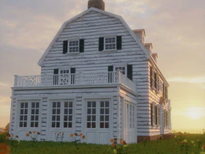 horror amityville house pbr jogo realista pronto Modelo 3D