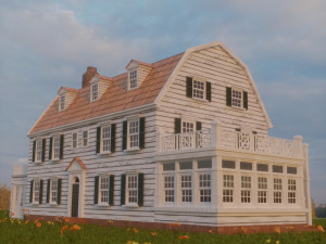 horror amityville house pbr realistic game ready 3Dモデル