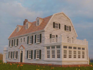 horror amityville house pbr jogo realista pronto Modelo 3D