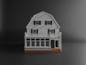 horror amityville house pbr jogo realista pronto Modelo 3D