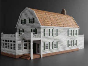 horror amityville house pbr jogo realista pronto Modelo 3D