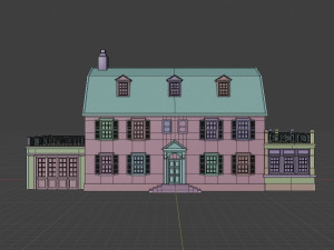 horror amityville house pbr realistic game ready 3Dモデル