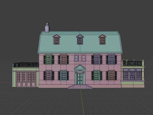 horror amityville house pbr jogo realista pronto Modelo 3D
