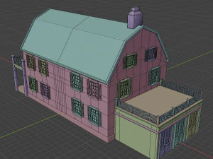 horror amityville house pbr jogo realista pronto Modelo 3D