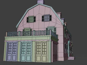 horror amityville house pbr jogo realista pronto Modelo 3D