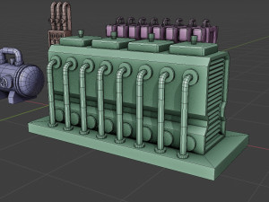 factory element machine component set Modelo 3D