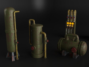 factory element machine component set Modelo 3D