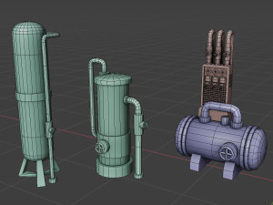 factory element machine component set Modelo 3D
