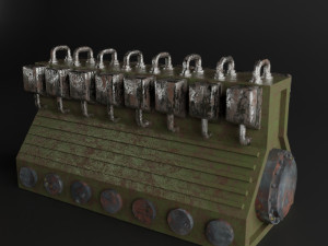 factory element machine component set Modelo 3D