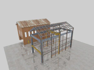 factory building complete interior and exterior 3D Model