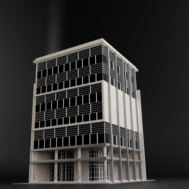 modern building commercial 3D Model .c4d .max .obj .3ds .fbx .stl .blend 