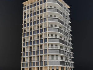 modernes Stadtgebäude 3D Modell