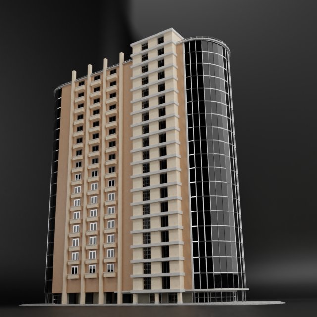 modern building hotel city metro Modelo 3D .c4d .max .obj .3ds .fbx .stl .blend 