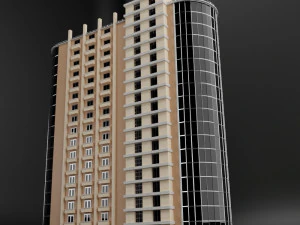 modernes Gebäude Hotel City Metro 3D Modell