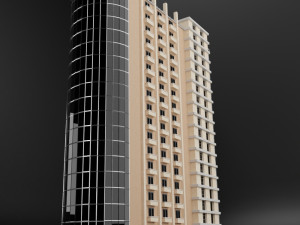 modern building hotel city metro Modelo 3D