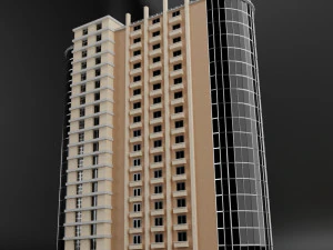 edif&iacute;cio moderno hotel cidade metr&ocirc; Modelo 3D