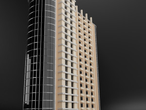 modern building hotel city metro Modelo 3D