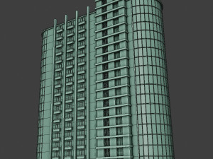 modern building hotel city metro Modelo 3D