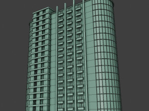 modern building hotel city metro Modelo 3D