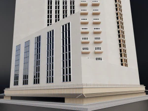modern building resort hotel city skyline 3D Model