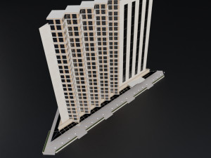 modern building resort hotel city skyline Modelo 3D