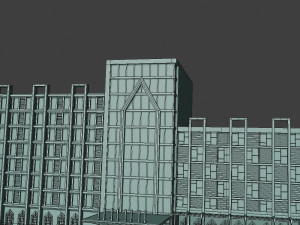 modern mall building commercial residential hotel Modelo 3D