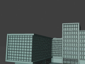 modern mall building commercial residential hotel Modelo 3D