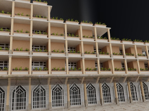 modern resort hotel building city metropolis 3D Model