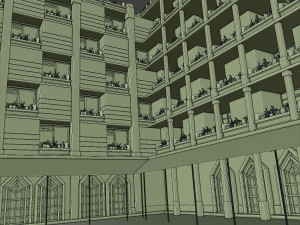 modern resort hotel building city metropolis 3D Model