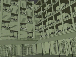 moderno resort hotel constru&ccedil;&atilde;o cidade metr&oacute;pole Modelo 3D