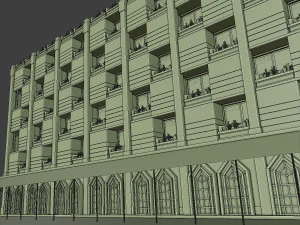 moderno resort hotel constru&ccedil;&atilde;o cidade metr&oacute;pole Modelo 3D