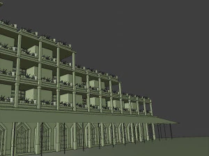 moderno resort hotel constru&ccedil;&atilde;o cidade metr&oacute;pole Modelo 3D