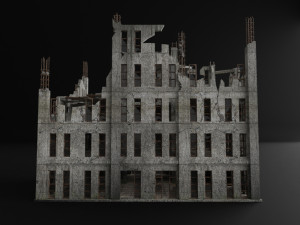 destroyed building apocalypse survival pbr 3D Model