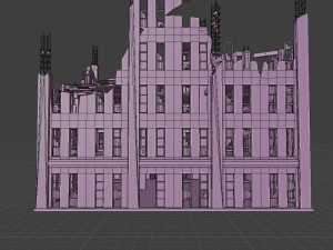 destroyed building apocalypse survival pbr 3D Model