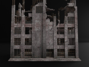 destroyed building old abandoned Modelo 3D
