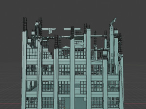 destroyed building old abandoned Modelo 3D