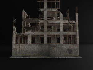 destroyed building abandoned post apocalypse 3D Model